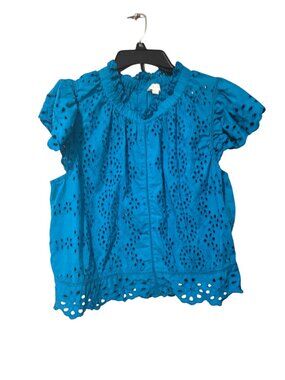 Jennifer Grace Eyelet Cotton Blouse